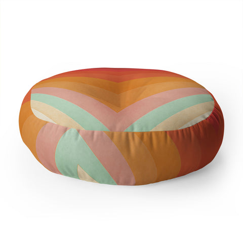 Florent Bodart Rainbow Chevrons Floor Pillow Round