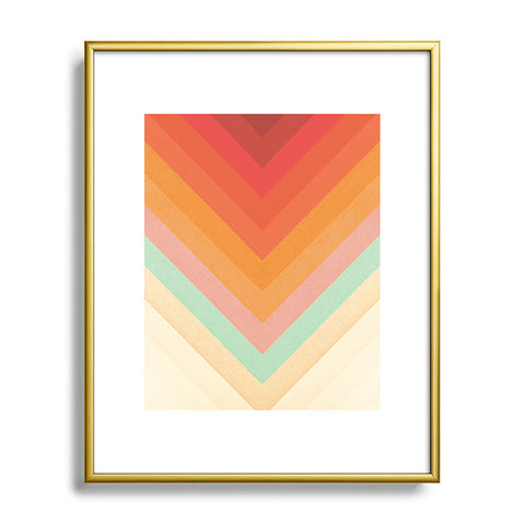 Florent Bodart Rainbow Chevrons Metal Framed Art Print