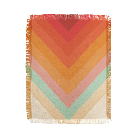 Florent Bodart Rainbow Chevrons Throw Blanket