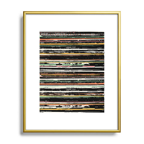 Florent Bodart Recordsss Metal Framed Art Print