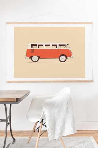 Florent Bodart Red Van Art Print And Hanger