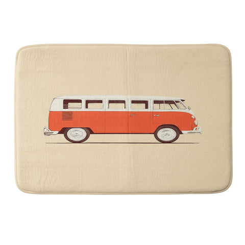Florent Bodart Red Van Memory Foam Bath Mat