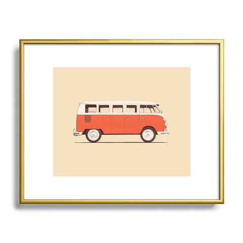 Florent Bodart Red Van Metal Framed Art Print