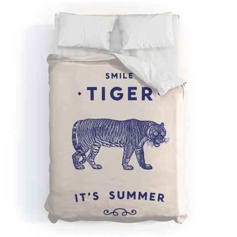 Florent Bodart Smile Tiger Duvet Cover