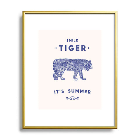 Florent Bodart Smile Tiger Metal Framed Art Print