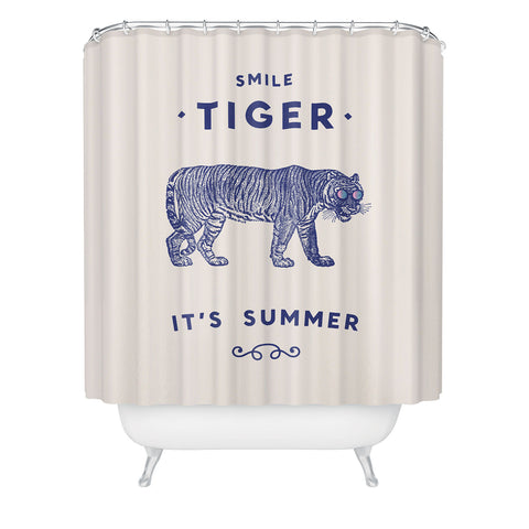 Florent Bodart Smile Tiger Shower Curtain