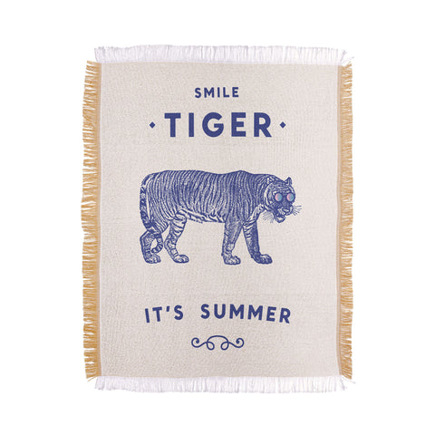 Florent Bodart Smile Tiger Throw Blanket