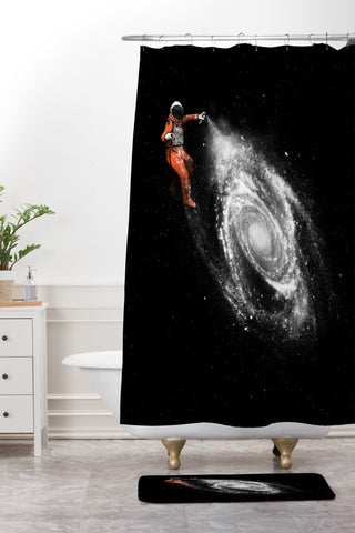 Florent Bodart Space Art Shower Curtain And Mat