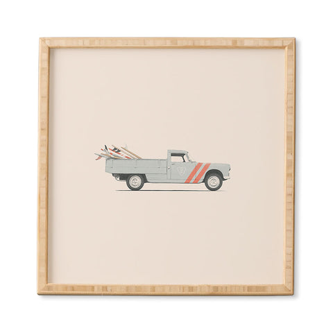 Florent Bodart Surfboard Pick Up Van Framed Wall Art