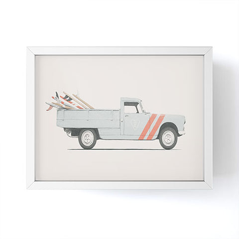 Florent Bodart Surfboard Pick Up Van Framed Mini Art Print