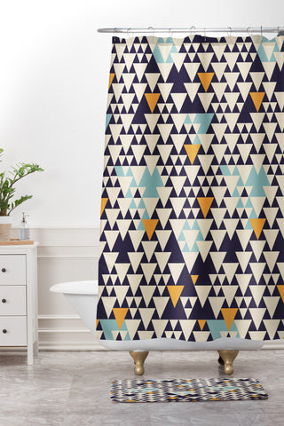 Florent Bodart Triangles and triangles Shower Curtain And Mat