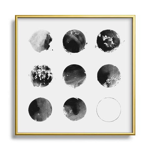 Florent Bodart Twelve Moons Metal Square Framed Art Print