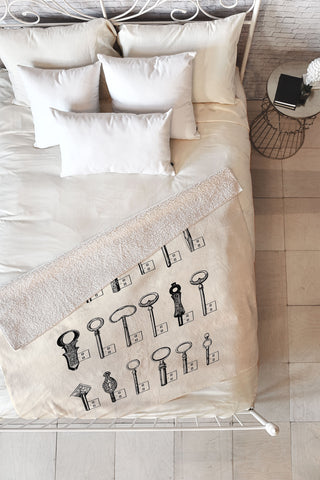 Florent Bodart Usb Keys Fleece Throw Blanket