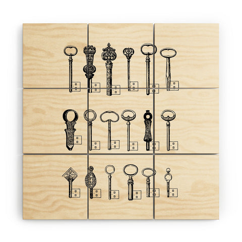 Florent Bodart Usb Keys Wood Wall Mural