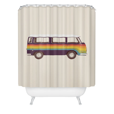 Florent Bodart Van Rainbow Vintage Shower Curtain