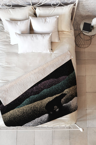 Florent Bodart Wandering Bear Fleece Throw Blanket
