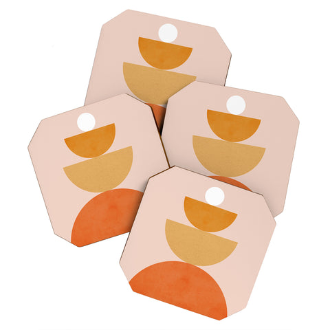 Forgetme Abstraction Circles Balance Mo Coaster Set