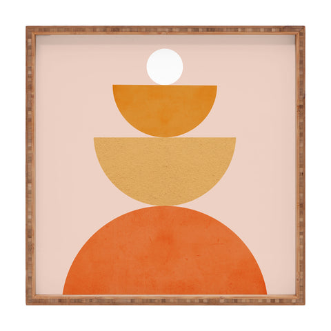 Forgetme Abstraction Circles Balance Mo Square Tray