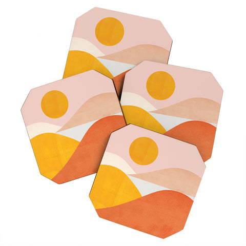 Forgetme Abstraction Mountains Coaster Set
