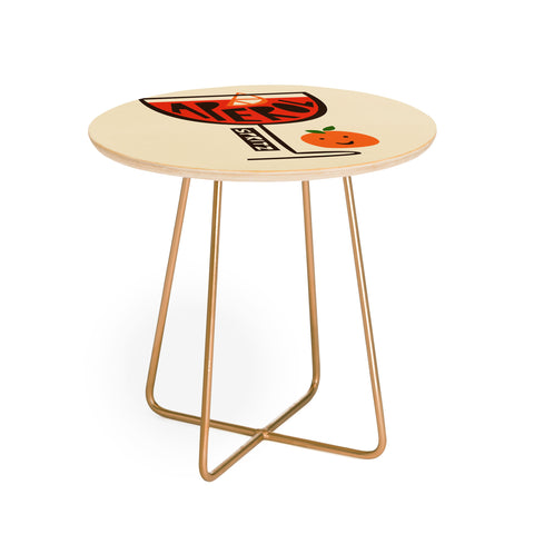Fox And Velvet Aperol Spritz Cocktail Print Round Side Table
