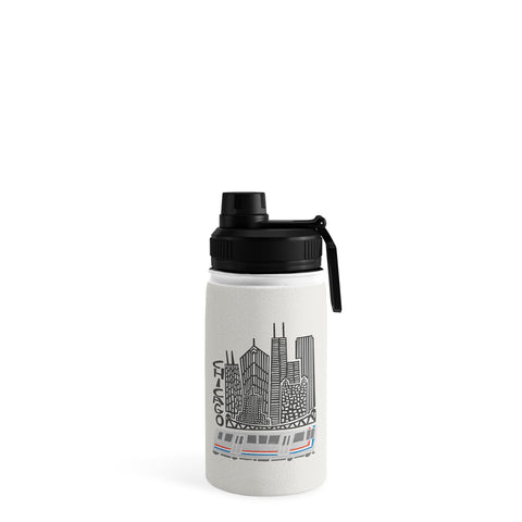 Fox And Velvet Chicago Cityscape Water Bottle