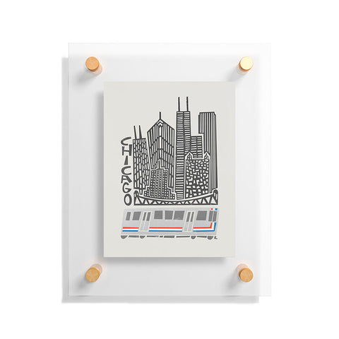 Fox And Velvet Chicago Cityscape Floating Acrylic Print