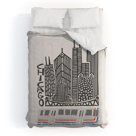 Fox And Velvet Chicago Cityscape Comforter