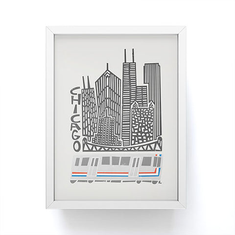 Fox And Velvet Chicago Cityscape Framed Mini Art Print