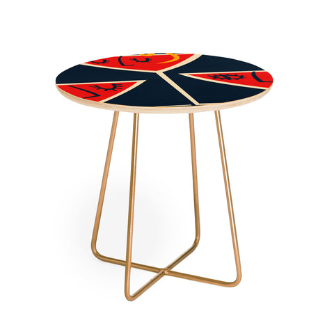 Fox And Velvet Cosmopolitan Cocktail Round Side Table