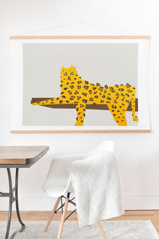 Fox And Velvet Leopard Lazy Art Print And Hanger