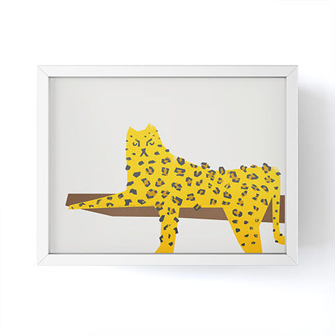 Fox And Velvet Leopard Lazy Framed Mini Art Print