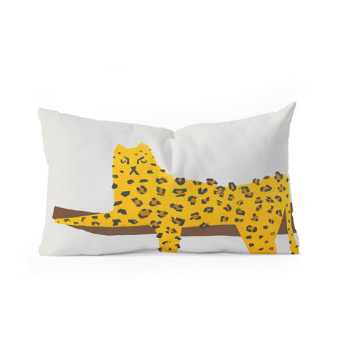 Fox And Velvet Leopard Lazy Oblong Throw Pillow