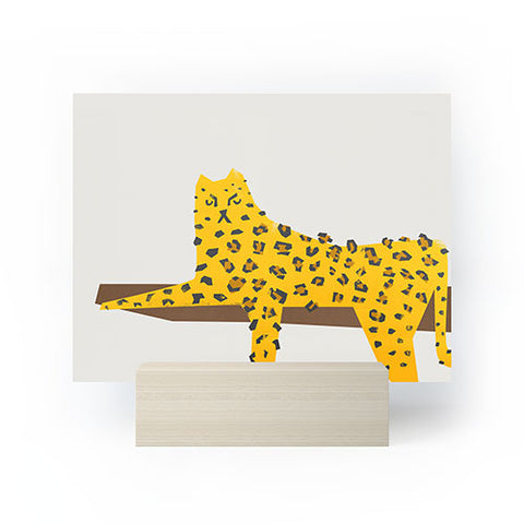 Fox And Velvet Leopard Lazy Mini Art Print