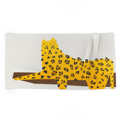 Fox And Velvet Leopard Lazy Beach Towel