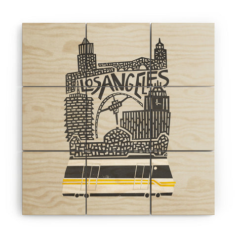Fox And Velvet Los Angeles Cityscape Wood Wall Mural