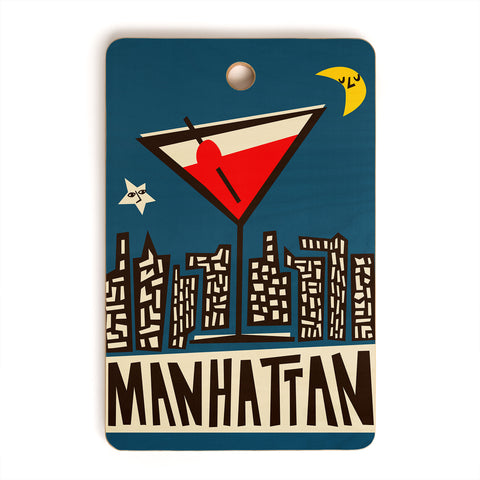Fox And Velvet Manhattan Cocktail Print Cutting Board Rectangle