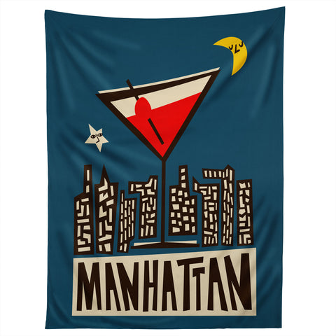 Fox And Velvet Manhattan Cocktail Print Tapestry