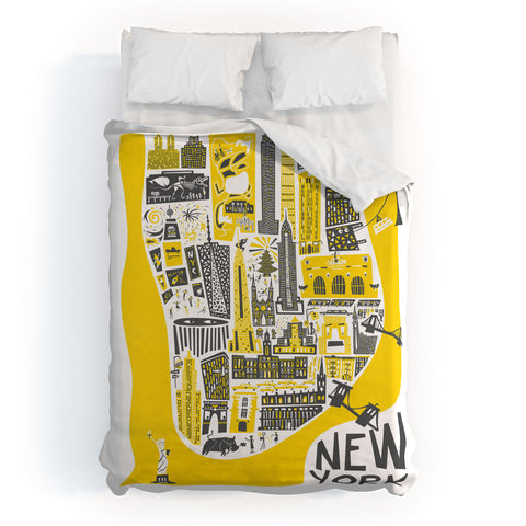 Fox And Velvet Manhattan New York Map Duvet Cover