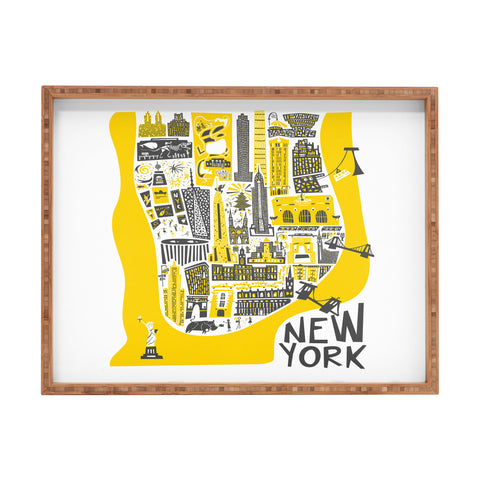Fox And Velvet Manhattan New York Map Rectangular Tray