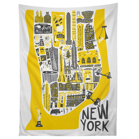Fox And Velvet Manhattan New York Map Tapestry