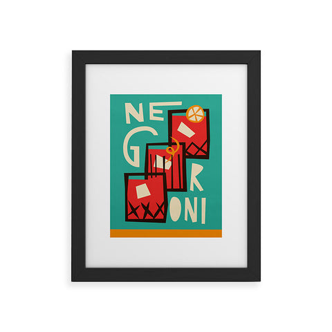 Fox And Velvet Negroni Cocktail Framed Art Print
