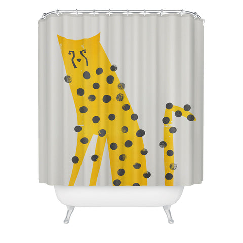 Fox And Velvet Speedy Cheetah Shower Curtain