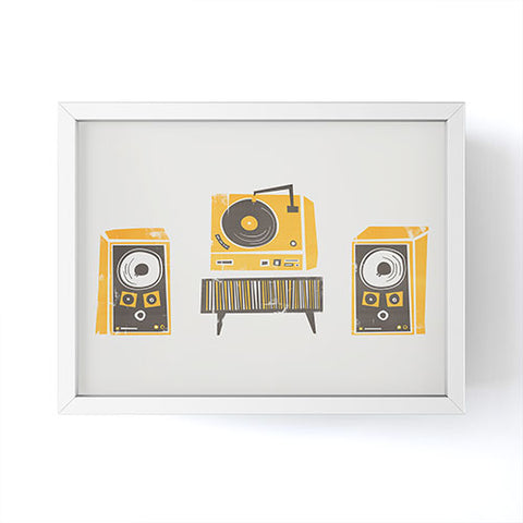 Fox And Velvet Vinyl Deck And Speakers Framed Mini Art Print