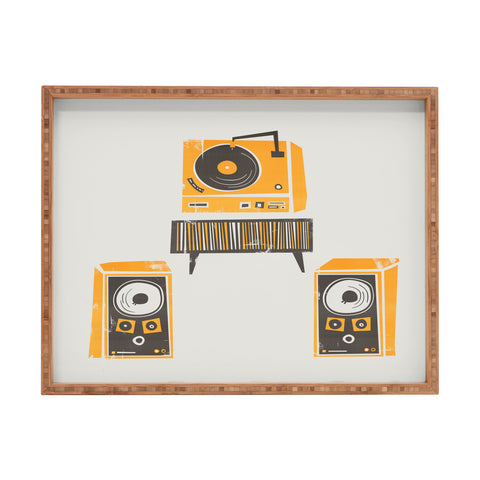 Fox And Velvet Vinyl Deck And Speakers Rectangular Tray