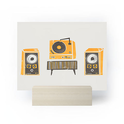 Fox And Velvet Vinyl Deck And Speakers Mini Art Print