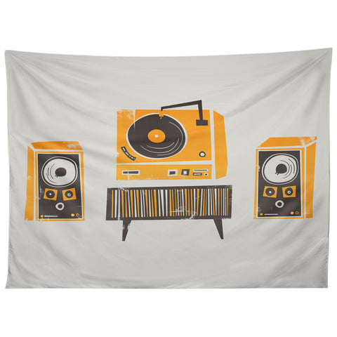 Fox And Velvet Vinyl Deck And Speakers Tapestry