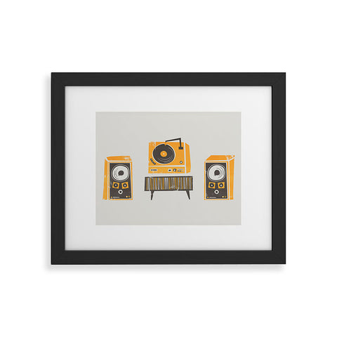 Fox And Velvet Vinyl Deck And Speakers Framed Art Print