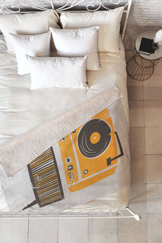 Fox And Velvet Vinyl Deck Fleece Throw Blanket