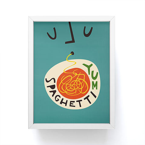Fox And Velvet Yum Spaghetti Framed Mini Art Print