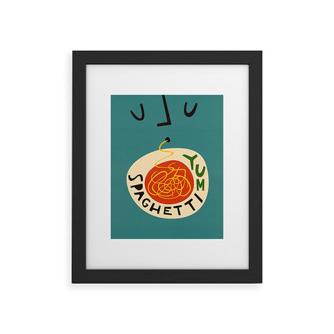 Fox And Velvet Yum Spaghetti Framed Art Print